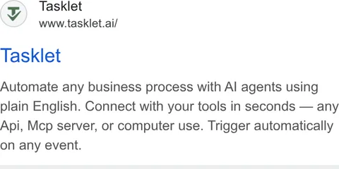 An ad Tasklet is running