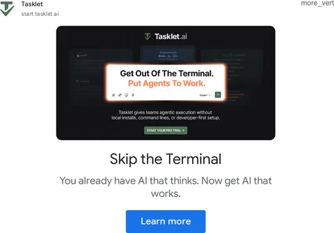 An ad Tasklet is running