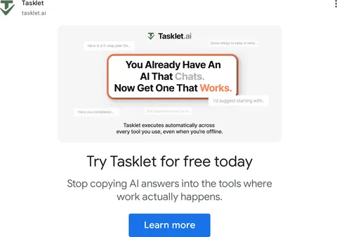 An ad Tasklet is running