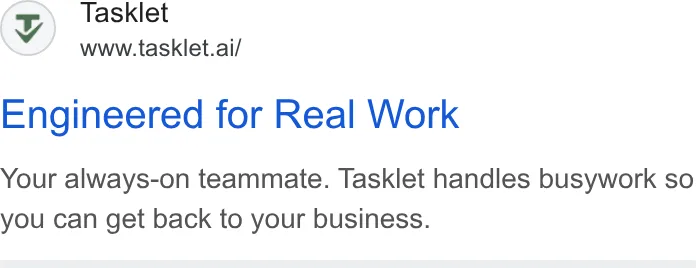 An ad Tasklet is running
