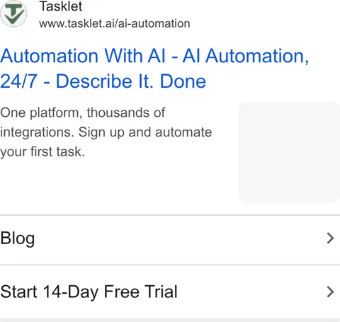 An ad Tasklet is running