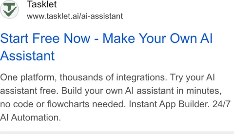 An ad Tasklet is running