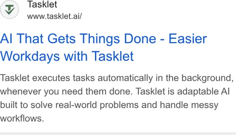 An ad Tasklet is running