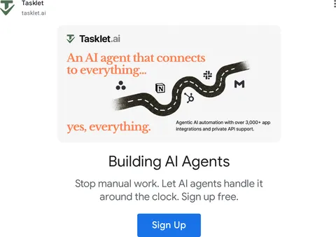 An ad Tasklet is running