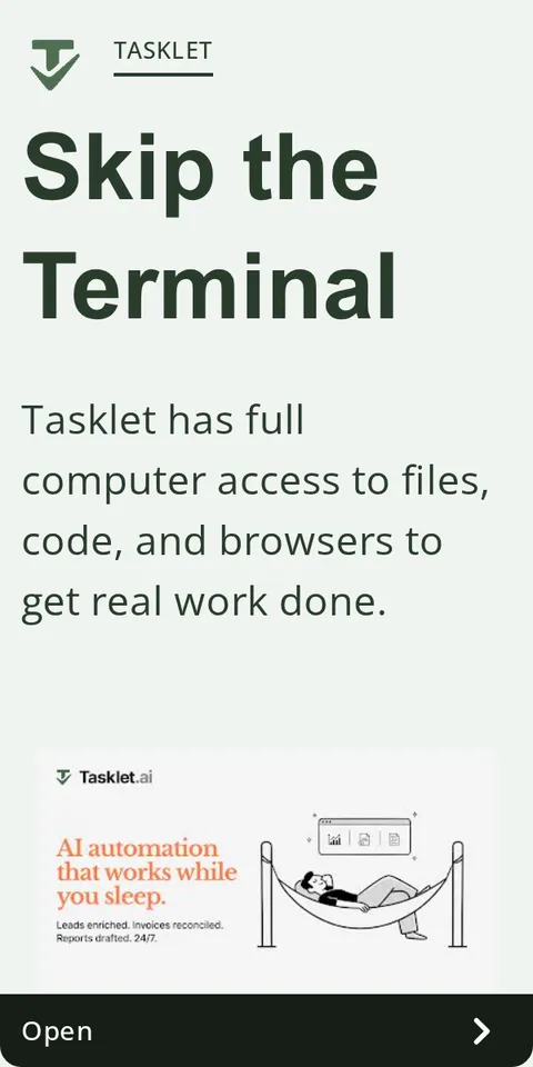 An ad Tasklet is running