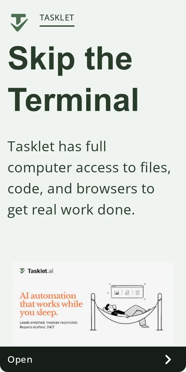 An ad Tasklet is running