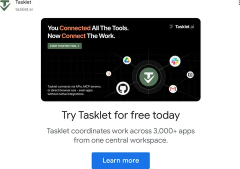 An ad Tasklet is running