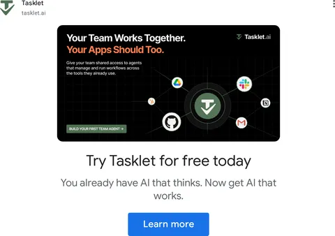 An ad Tasklet is running