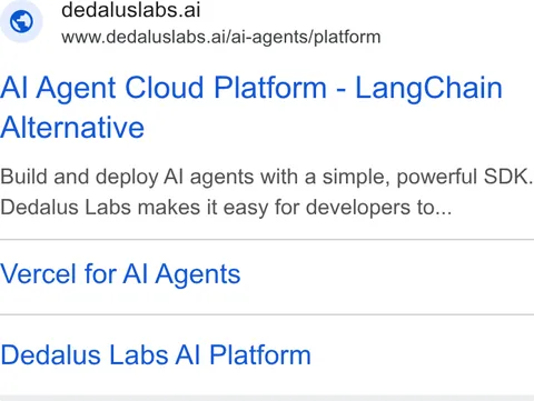 An ad Dedalus Labs is running