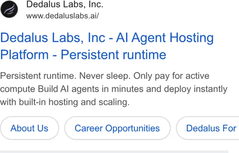 An ad Dedalus Labs is running