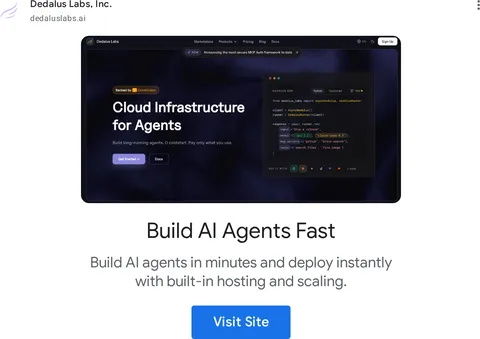 An ad Dedalus Labs is running