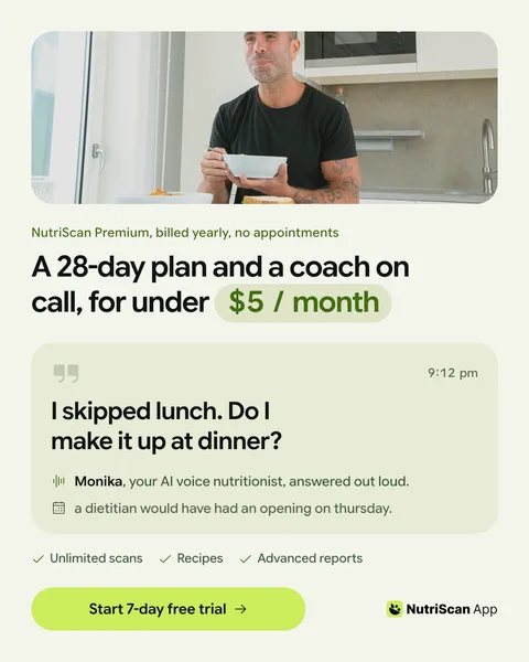 An ad NutriScan is running