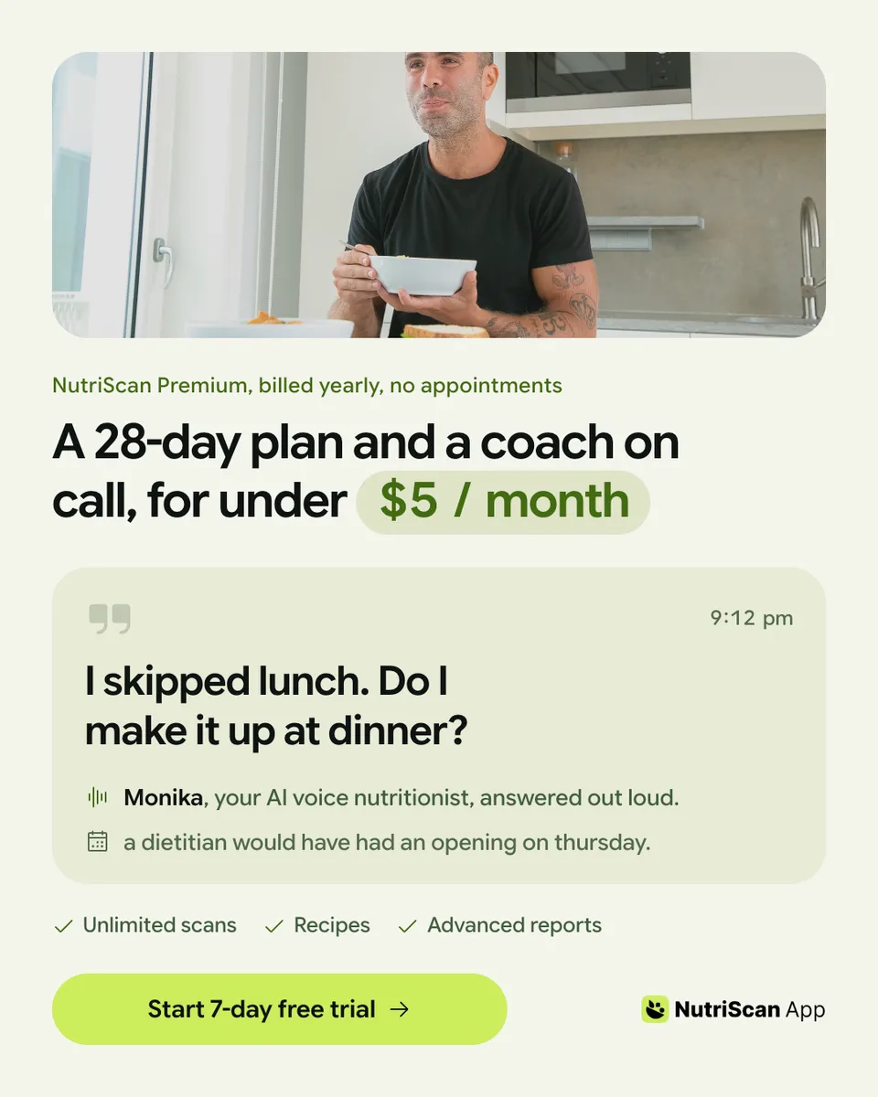 An ad NutriScan is running