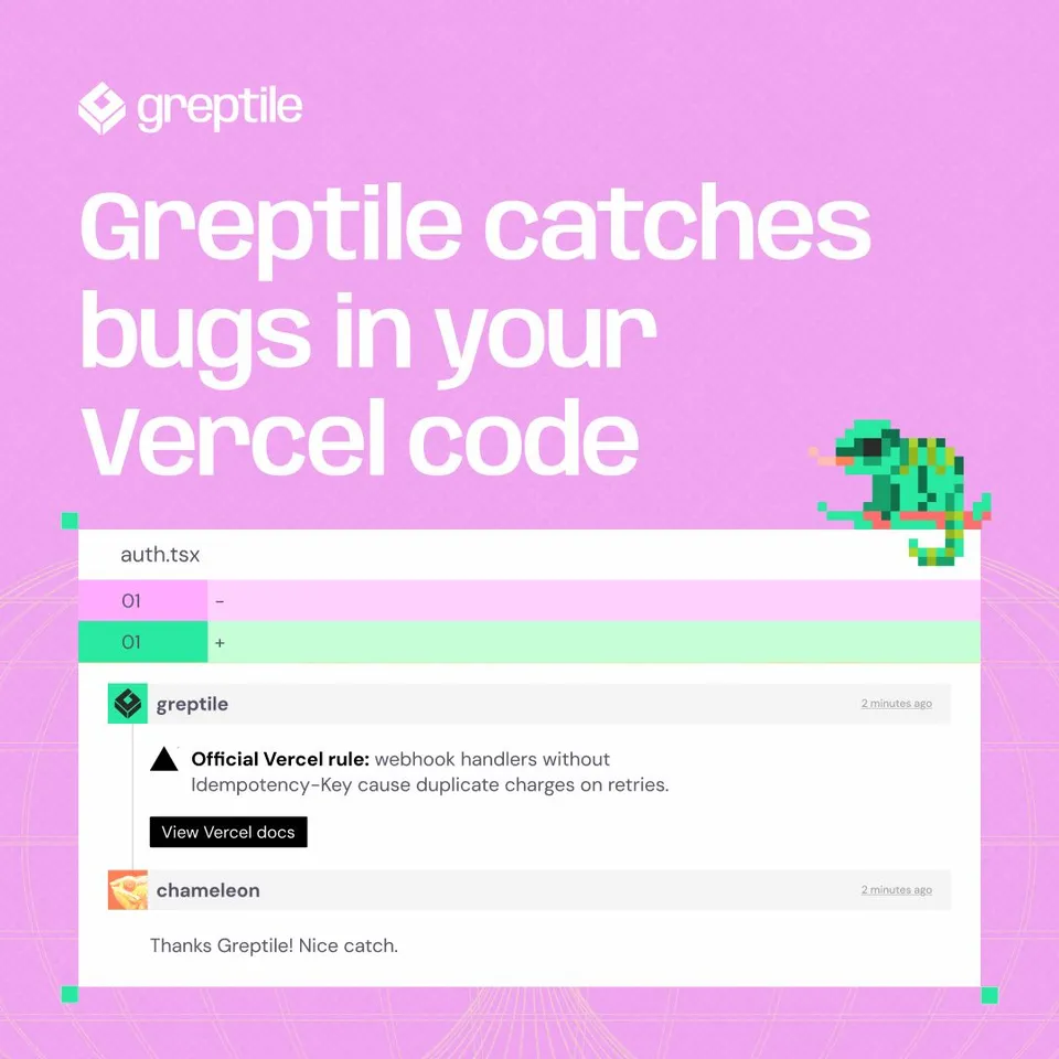 An ad Greptile is running