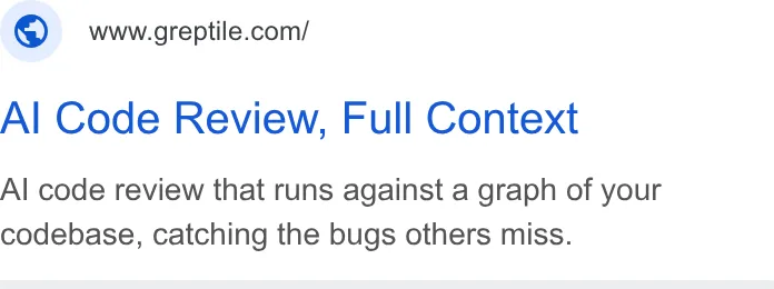 An ad Greptile is running