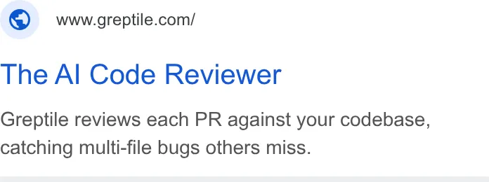 An ad Greptile is running