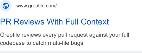 An ad Greptile is running