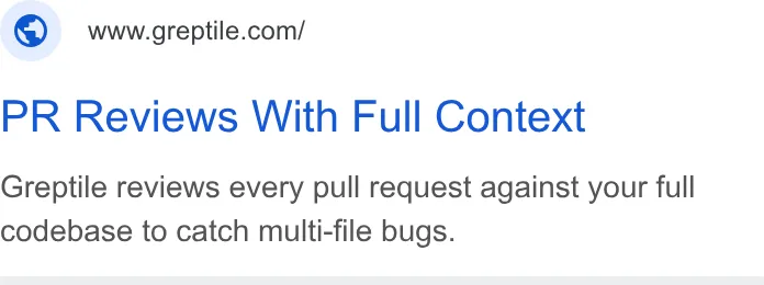 An ad Greptile is running