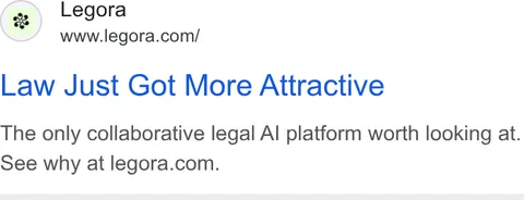An ad Legora is running
