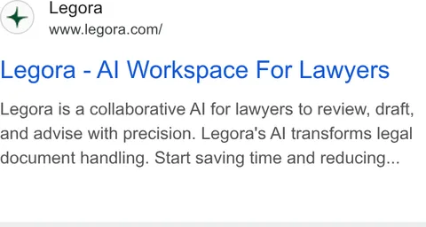 An ad Legora is running