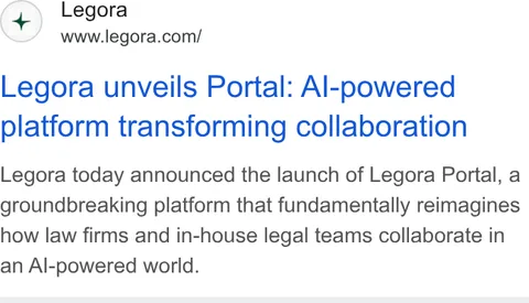 An ad Legora is running