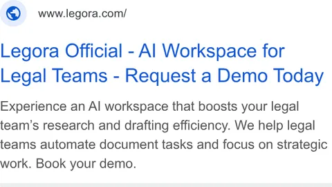 An ad Legora is running