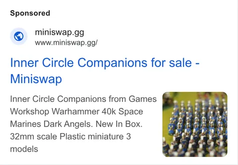 An ad Miniswap is running