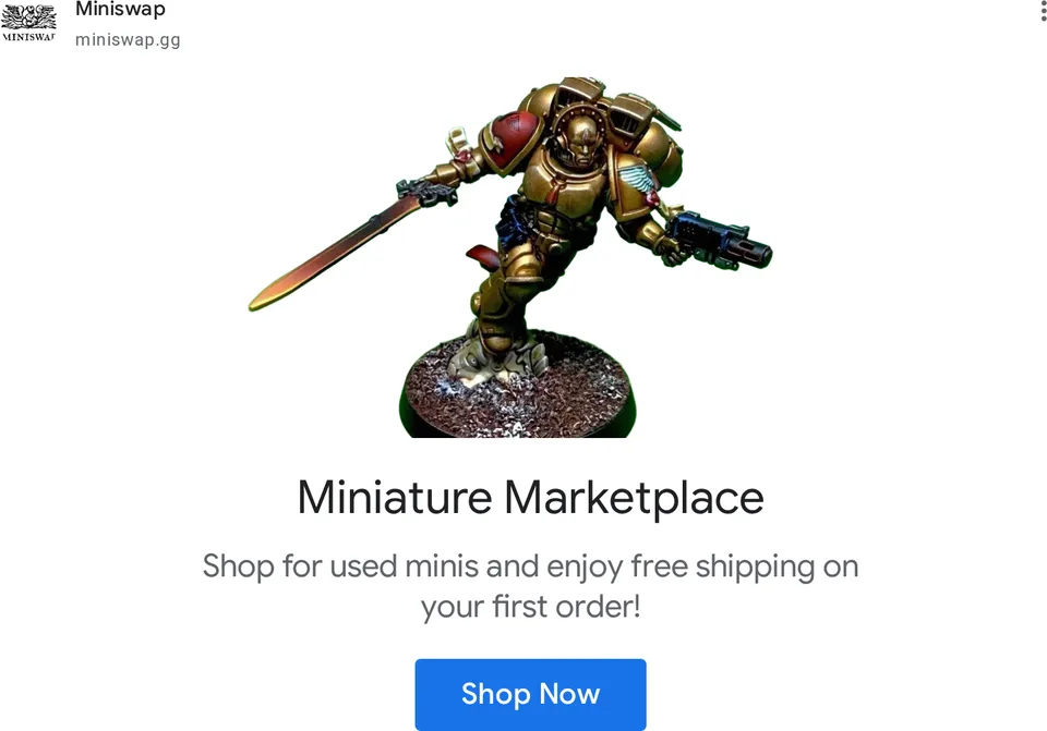 An ad Miniswap is running
