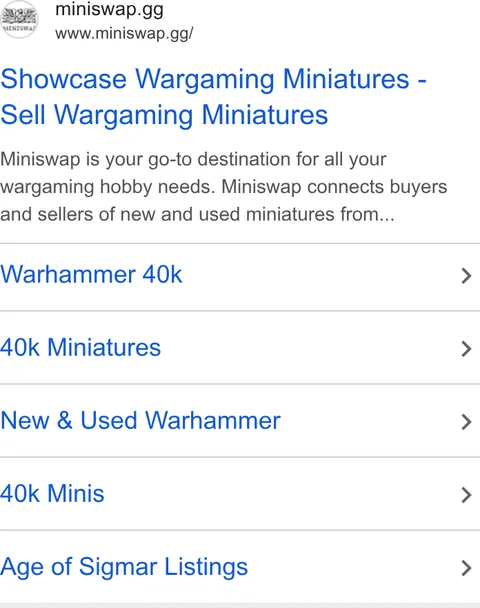 An ad Miniswap is running