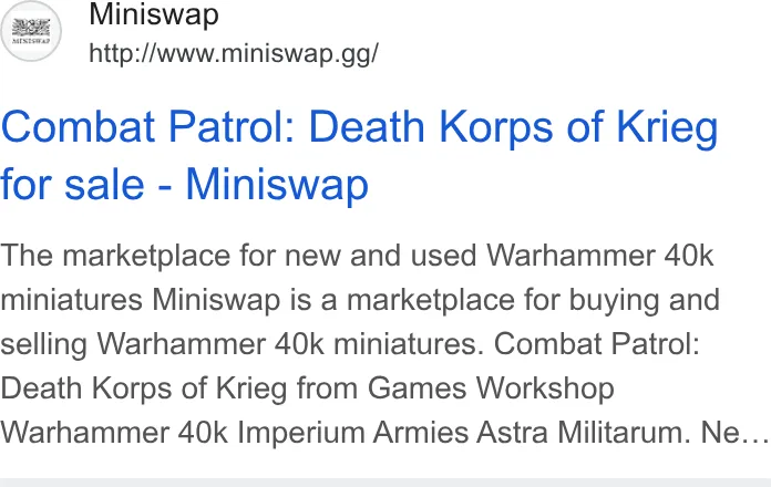 An ad Miniswap is running