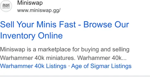 An ad Miniswap is running