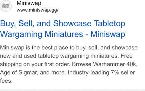 An ad Miniswap is running
