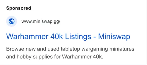 An ad Miniswap is running