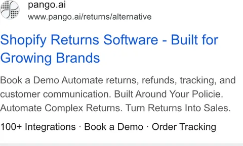 An ad Pango AI is running