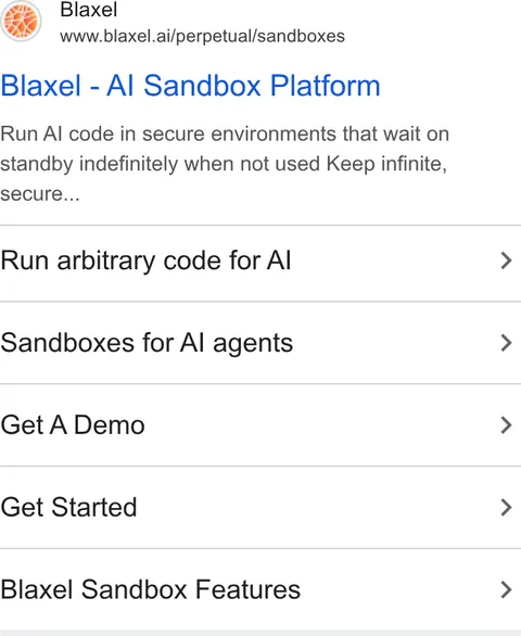 An ad Blaxel is running
