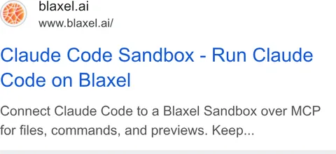 An ad Blaxel is running