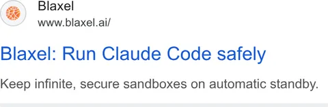 An ad Blaxel is running