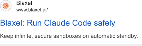An ad Blaxel is running
