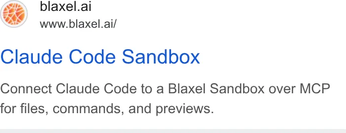An ad Blaxel is running