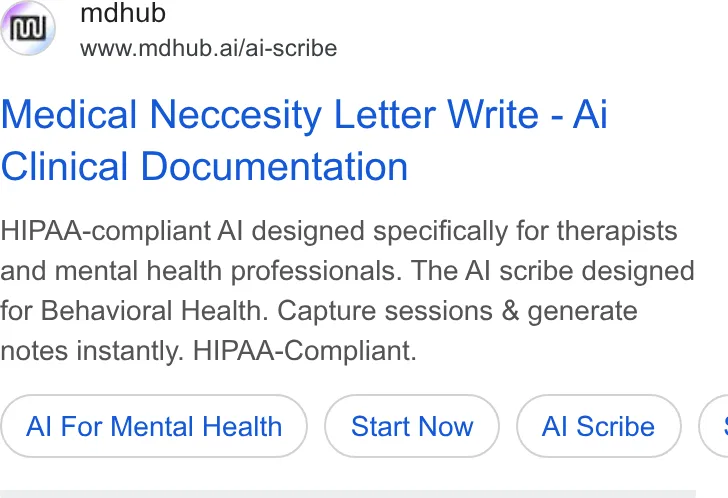 An ad mdhub is running