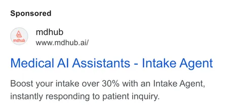 An ad mdhub is running