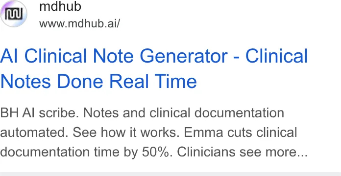 An ad mdhub is running