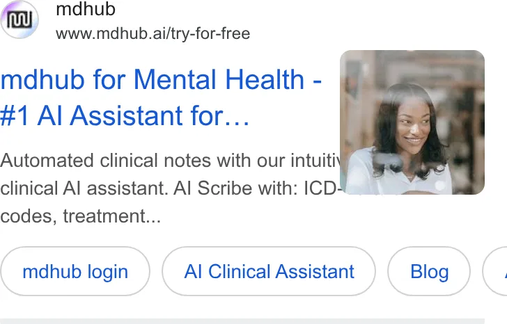 An ad mdhub is running