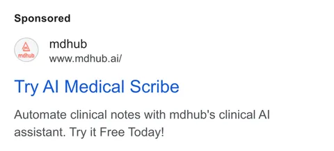 An ad mdhub is running
