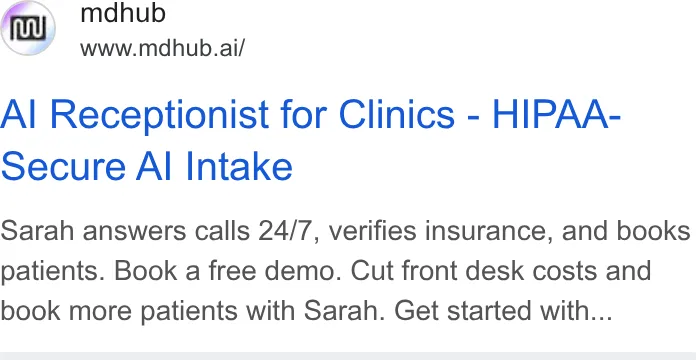An ad mdhub is running