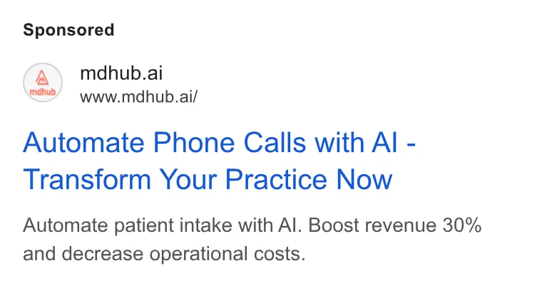 An ad mdhub is running