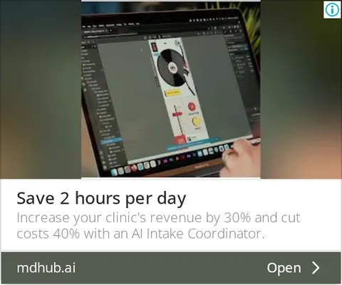 An ad mdhub is running