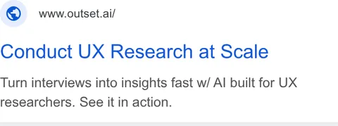 An ad Outset is running