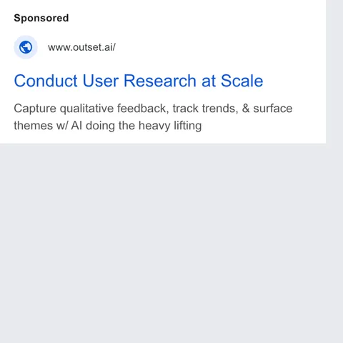 An ad Outset is running