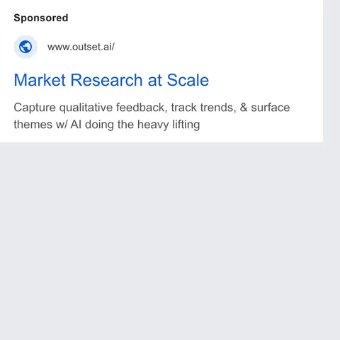 An ad Outset is running